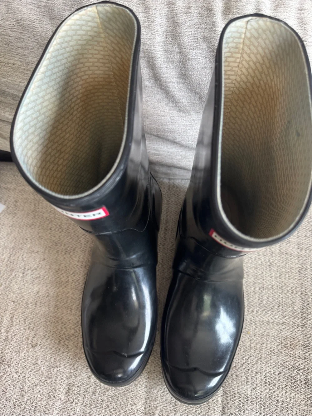 Hunter Black Original Glass Short Waterproof Rain & Snow Boots
